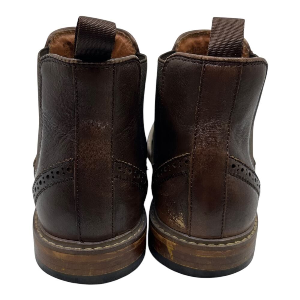 FLORSHEIM Streets WT Boot Size MENS 8M Brown Leather Wingtip Chelsea (11835-200) - Picture 10 of 15